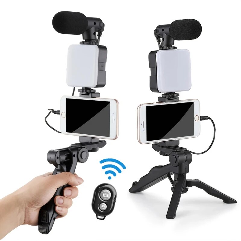 Iris Photography Led Lighting Pack - 삼각대가 있는 스마트폰 브이로그 키트, 휴대폰