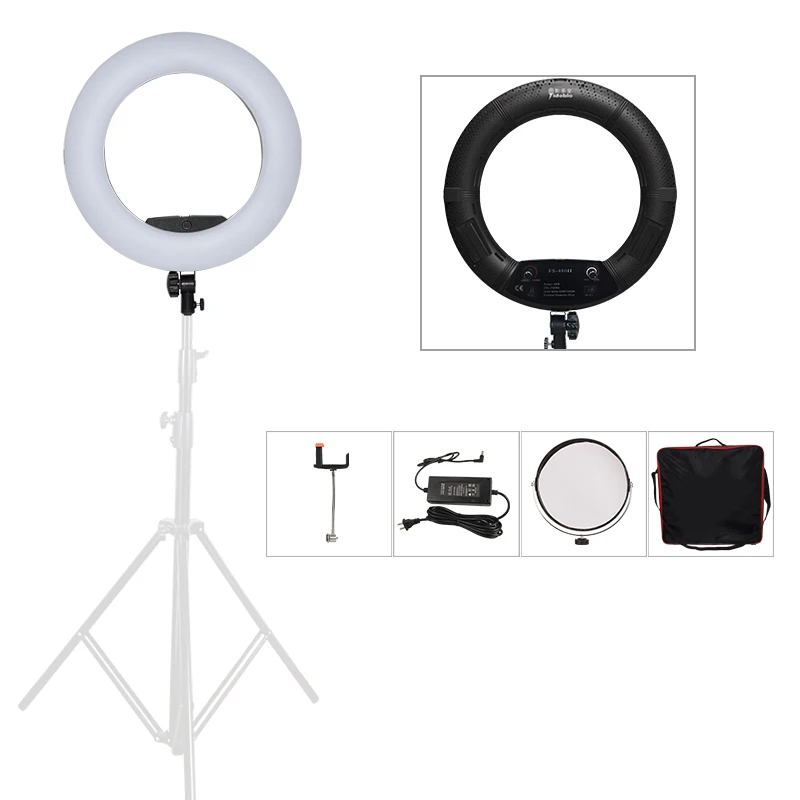 Led Ring Light 18 - Yidoblo 블랙 FS-480II 카메라 사진/스튜디오/휴대폰/비디오 18인치
