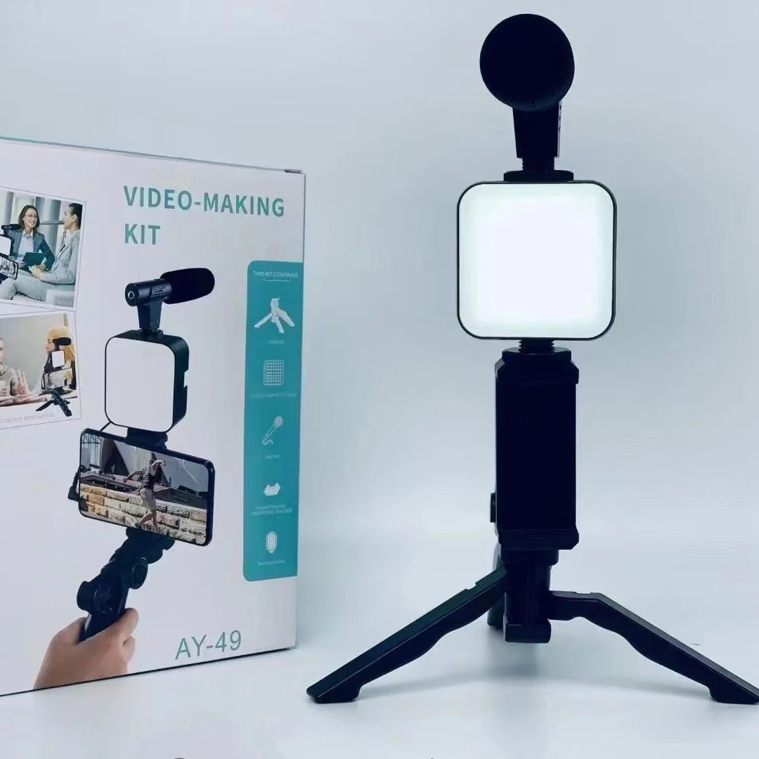 Iris Photography Led Lighting Pack - 삼각대 전화 홀더가 포함된 스마트폰 블로깅