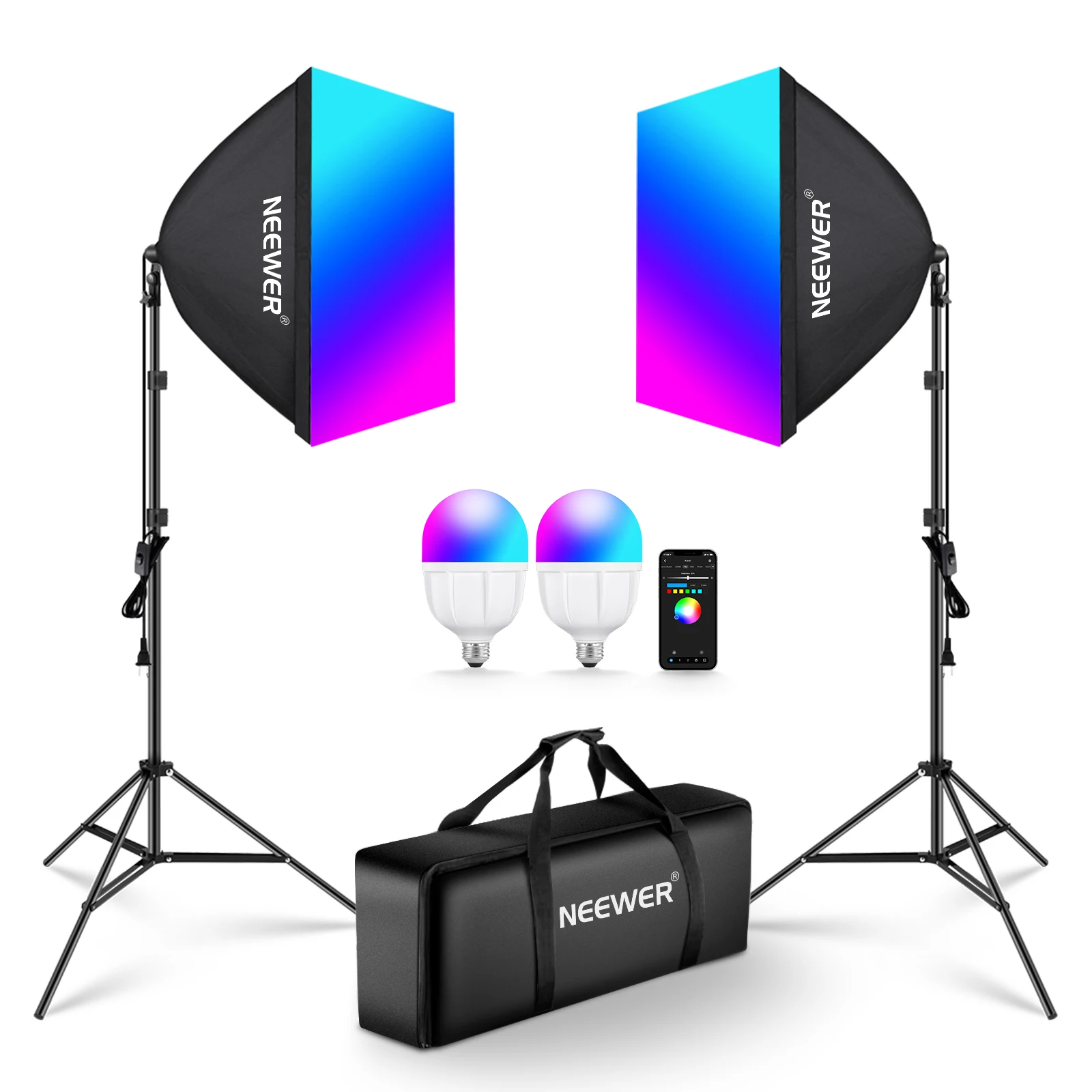 Photography Lighting App - NEEWER RGB 소프트박스 조명 키트 (앱
