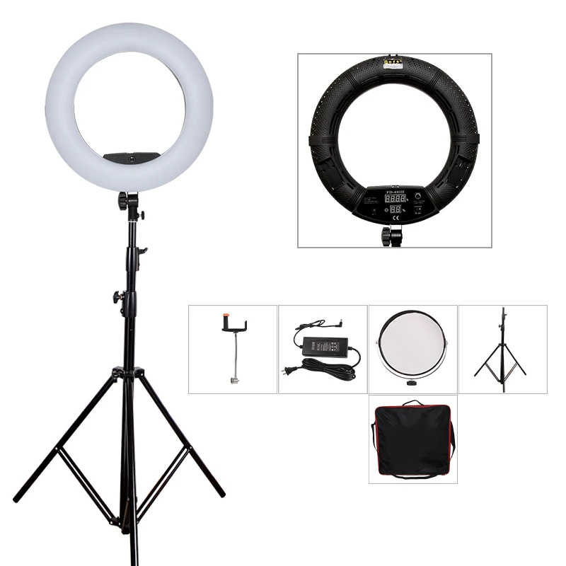 Led Ring Light 18 - Yidoblo 블랙 FD-480II 18인치 스튜디오 디밍