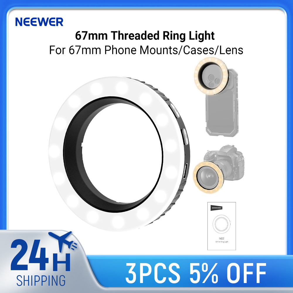 Photography Lighting Circle - NEEWER 베이직스 67mm 나사식 링 라이트