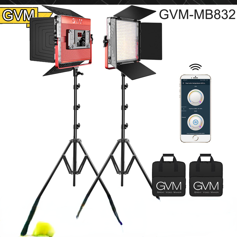 Photography Lighting App - GVM MB832 LED 비디오 조명 키트
