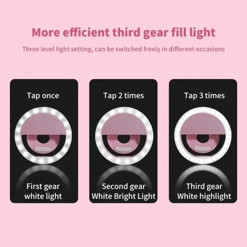 1-4개 LED 셀카 링 조명 휴대폰 3단계 조명 US - Photography Lighting Circle 리뷰 및 가격