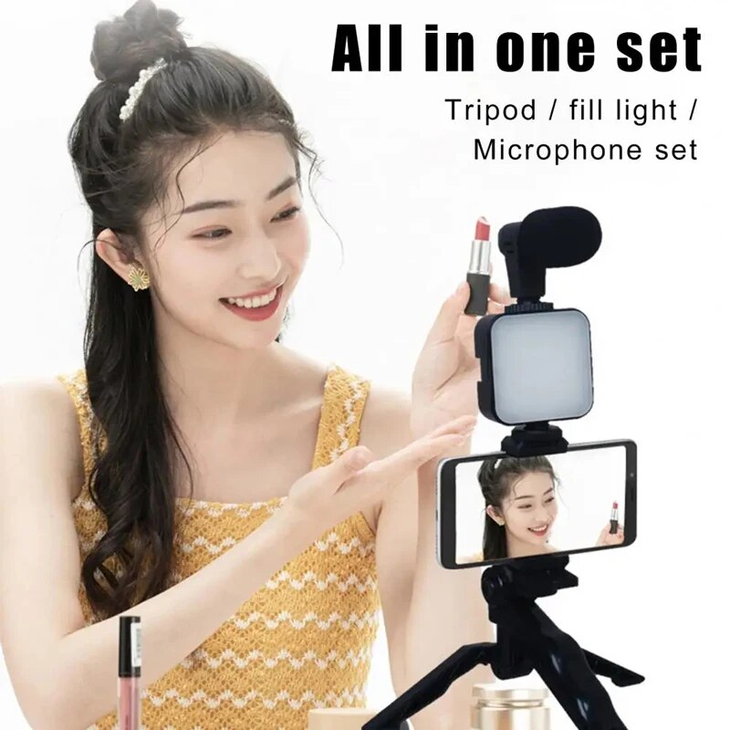 삼각대가 있는 스마트폰 브이로그 키트, 휴대폰 거치대  - Iris Photography Led Lighting Pack 리뷰 및 가격