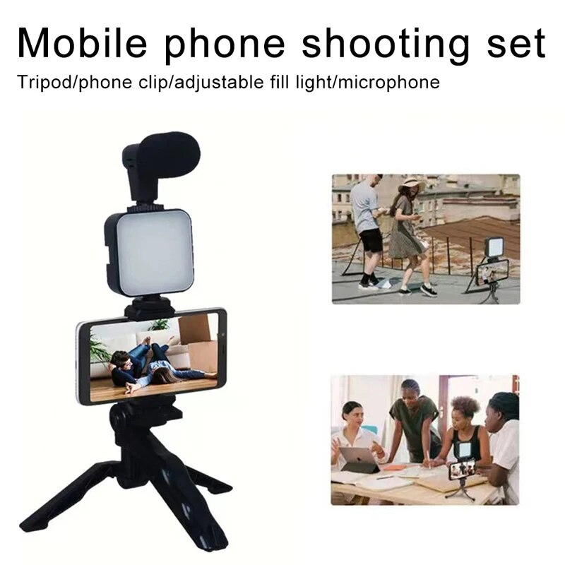 삼각대가 있는 스마트폰 브이로그 키트, 휴대폰 거치대  - Iris Photography Led Lighting Pack 리뷰 및 가격