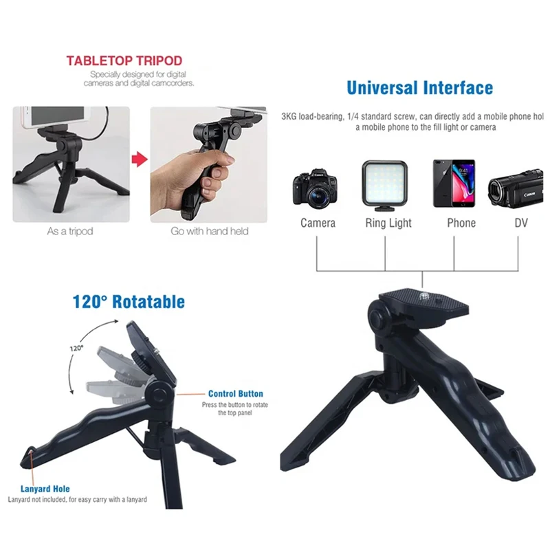 삼각대 전화 홀더가 포함된 스마트폰 블로깅 키트 Tik - Iris Photography Led Lighting Pack 리뷰 및 가격