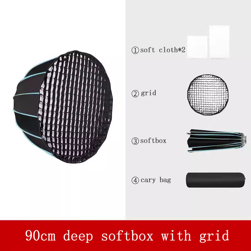 90cm 소프트박스 (그리드 포함) 16-립 딥 파라볼 - Photography Lighting Grid 리뷰 및 가격