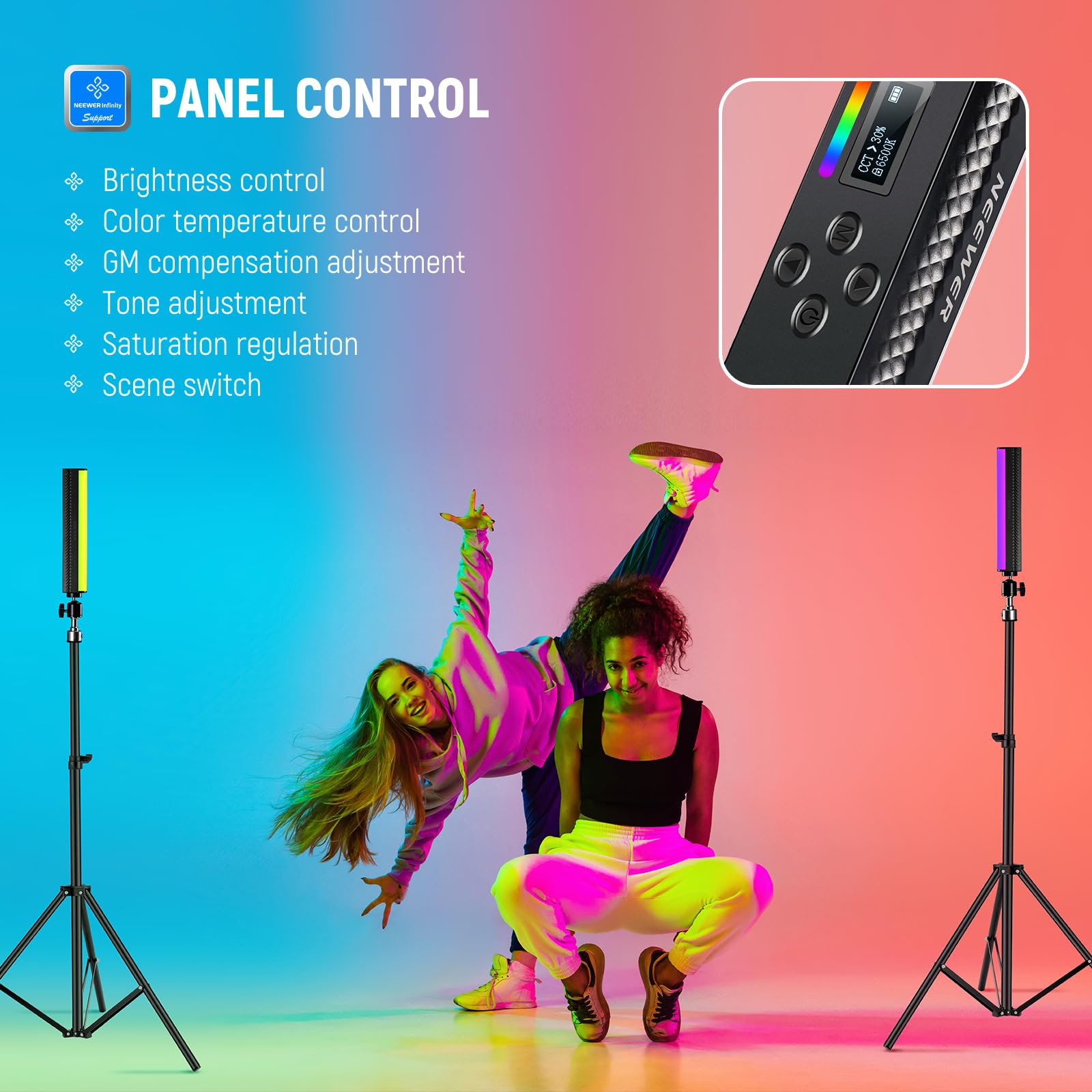 NEEWER RGB 라이트 완드 (앱 제어, 마그네틱  - Photography Lighting App 리뷰 및 가격