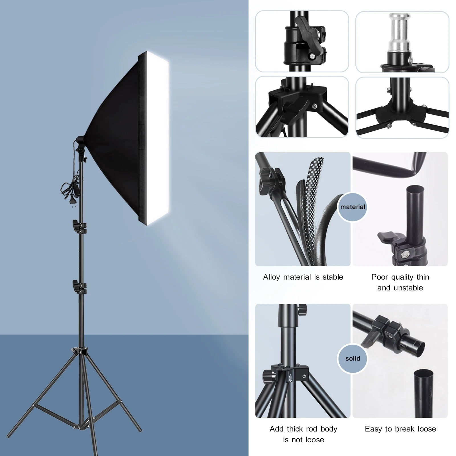 전문 사진 소프트박스 조명 소프트 박스 삼각대 포함 E - Photography Lighting Continuous 리뷰 및 가격