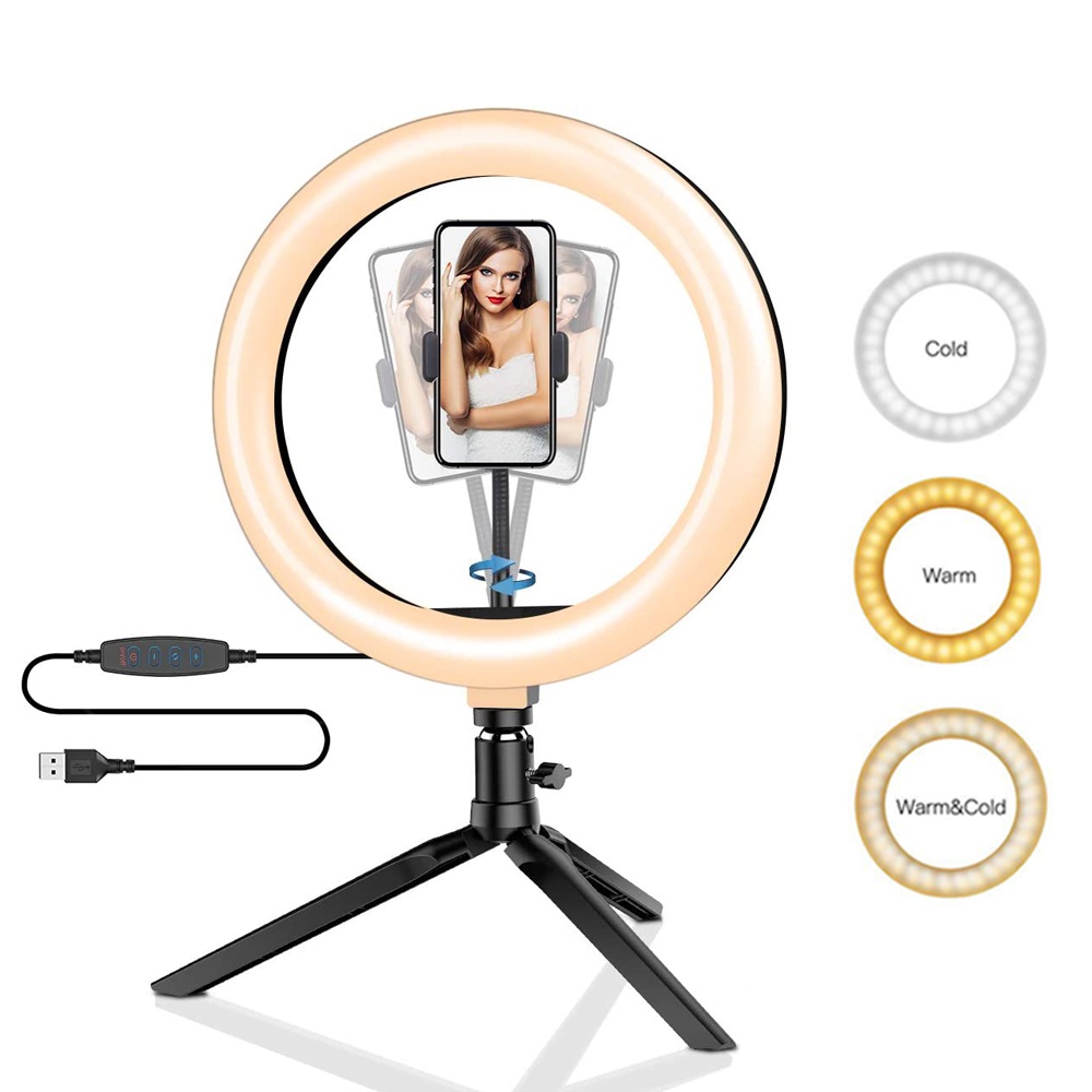 26cm 10 인치 Led 링 Selfie 빛 디 밍이 - Photography Lighting Circle 리뷰 및 가격