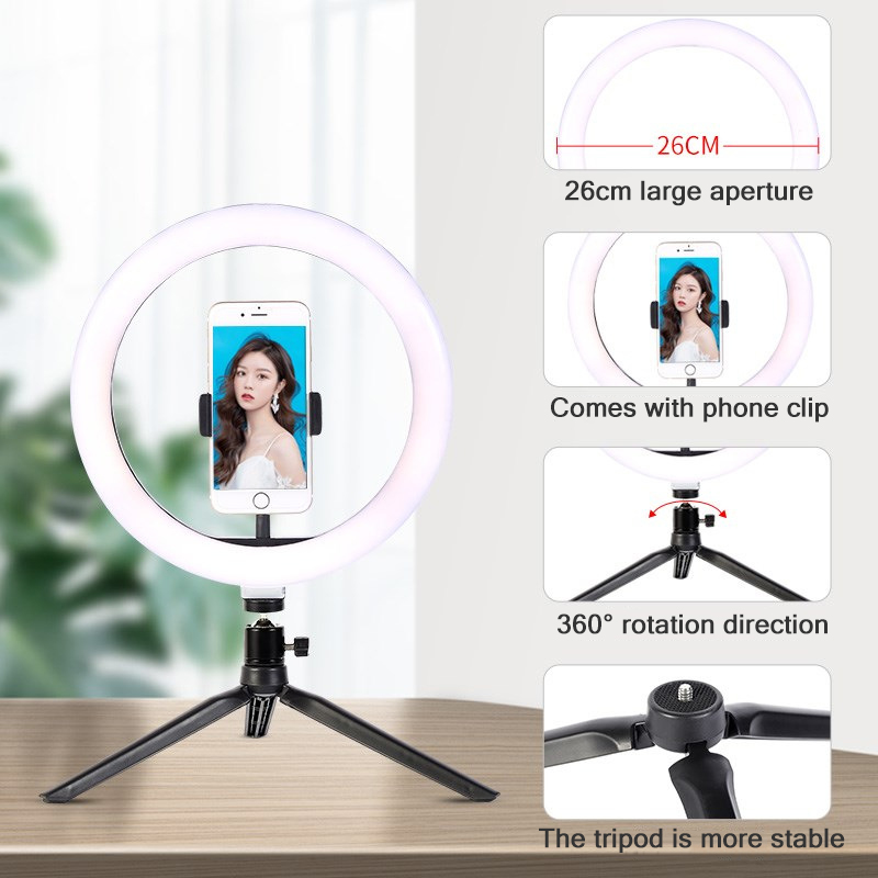 26cm 10 인치 Led 링 Selfie 빛 디 밍이 - Photography Lighting Circle 리뷰 및 가격