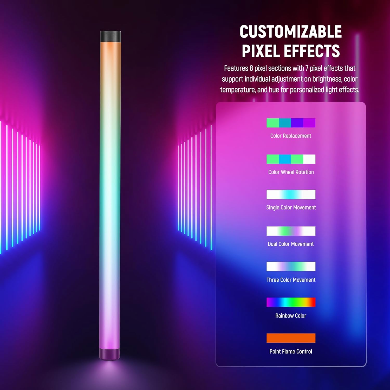 NEEWER TL60 RGB 튜브 라이트, 풀 컬러 R - Photography Lighting App 리뷰 및 가격