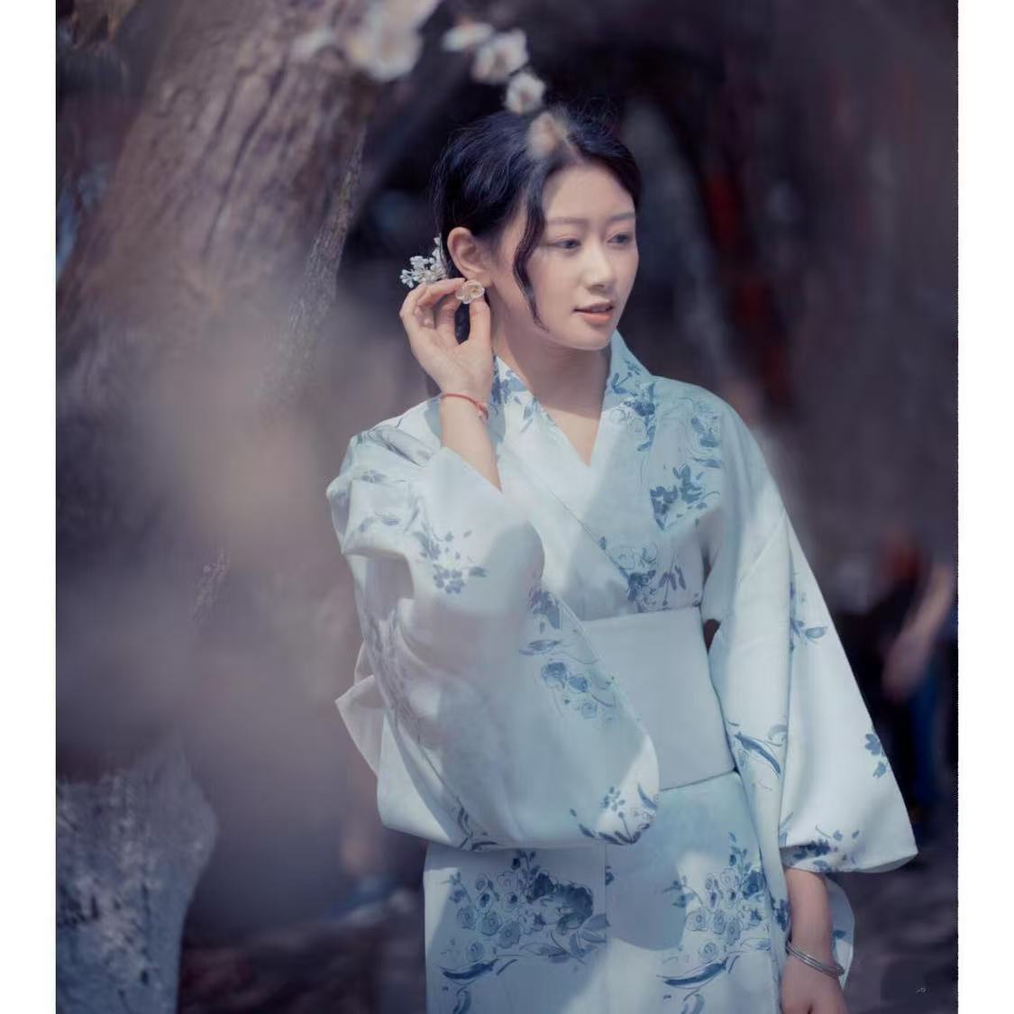 라이트 블루 기모노 여성 전통 일본 의상 봄 여름 해변 - Photography Lighting For Clothing 리뷰 및 가격
