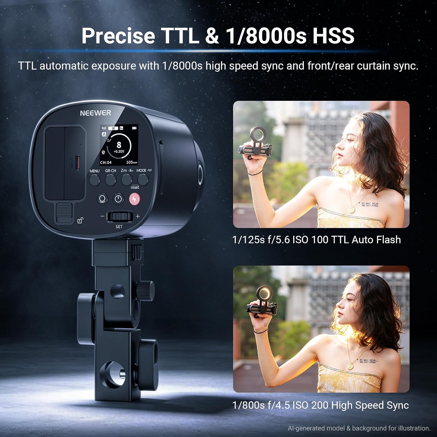 NEEWER Q120 120Ws 2.4G TTL 야외  - Portable Strobe Monolight 리뷰 및 가격
