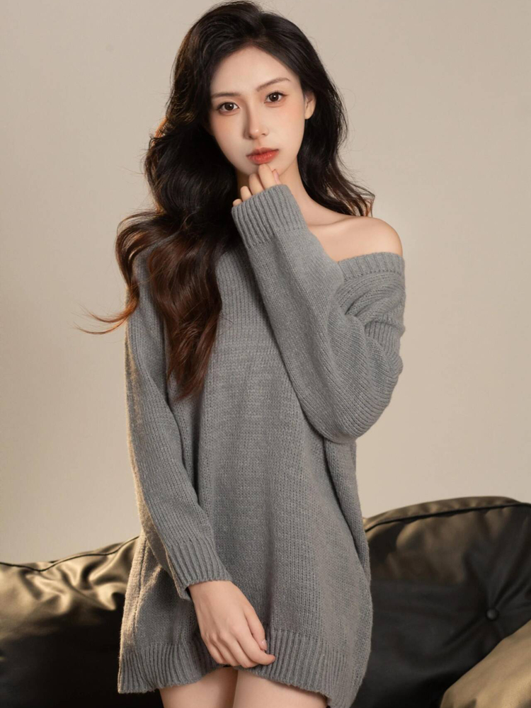 그레이 스웨터 레이지 스타일 홈걸 사진 스튜디오 조명  - Photography Lighting For Clothing 리뷰 및 가격
