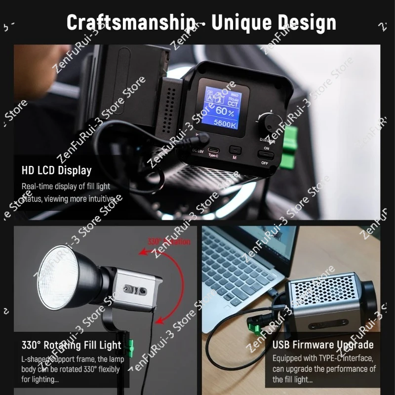 닌자 300 80W LED 연속 비디오 조명 마운트 리 - Photography Lighting Continuous 리뷰 및 가격